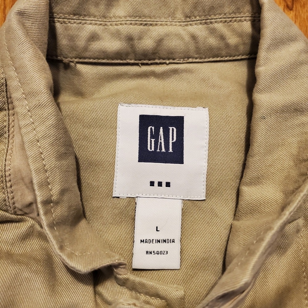 Vintage 90s GAP Jacket Men Large Beige‎ Sport Blazer Coat Preppy - Picture 4 of 6
